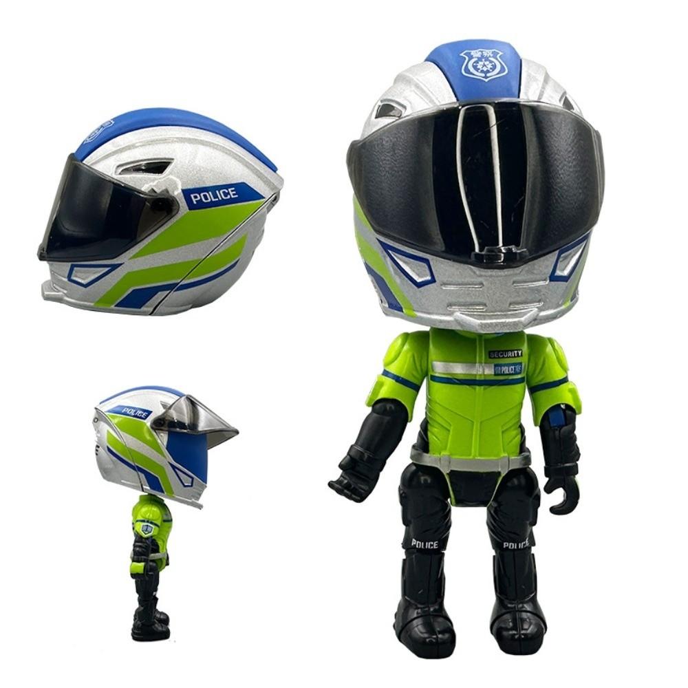 Joint Mobility Zinc Zinc Alloy Motorcycle Helmet Toy Action Figure Movable Figurine Model  Auto Decor