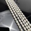 Natural Freshwater White Rice Pearl Beads 8-9mm 36cm Full Drilled Large Millet Oval Pearl Strand For Daily Statement Necklace DIY Jewelry Making
