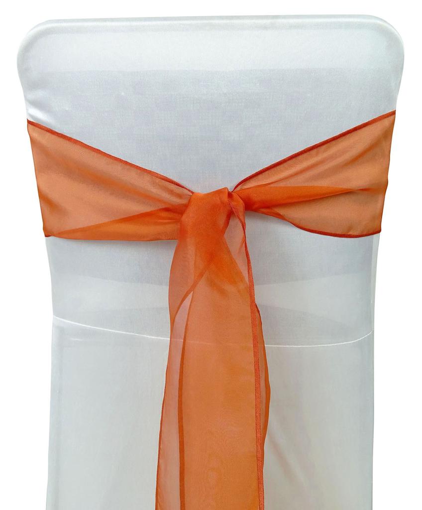 Darling Souvenir Pack Of 25 Organza Chair Sashes Bow Sash For Wedding & Events Supplies Party Decoration Chair Cover Sash - Colors