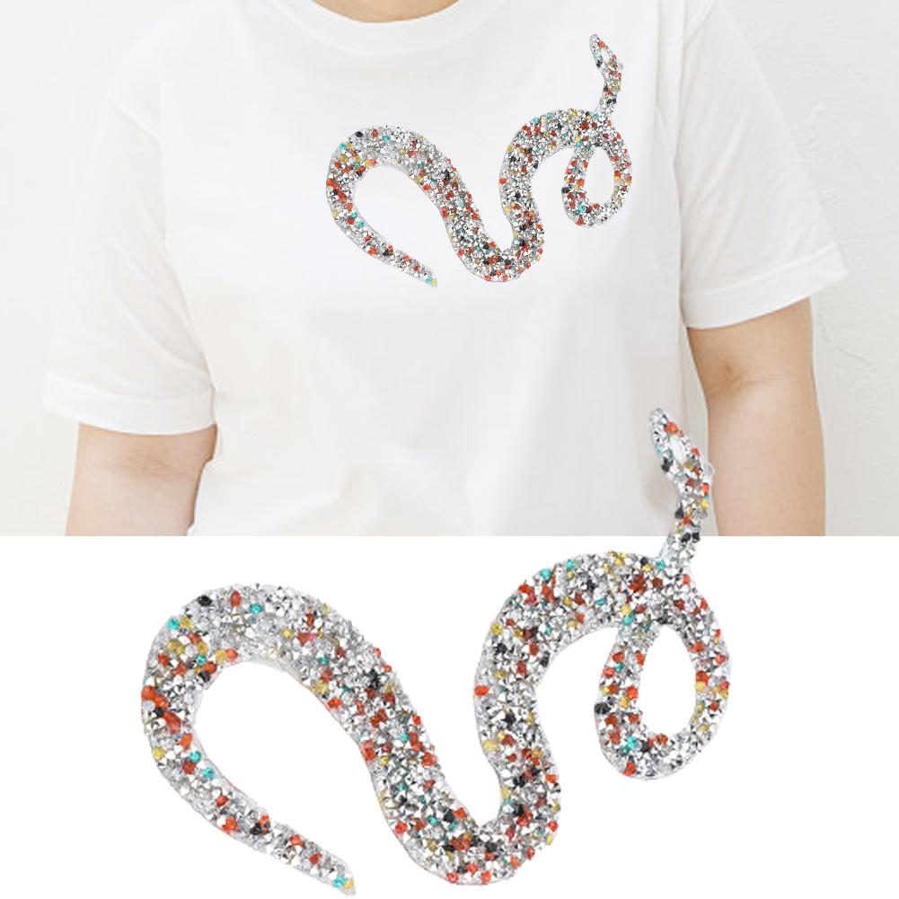 SnakE Shaped Rhinestones Trim Ribbon Mesh Wrap Roll   Clothing Accessories Applique (Silver)