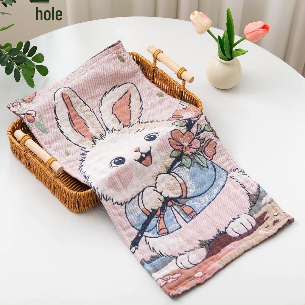 Children's Cartoon Pure Cotton Gauze Bath Towel, Thickened & Soft, Skin-Friendly, Four Layers, 25x50cm