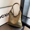 Solid Color Suede Shoulder Bag Fashion Tote Bag Trendy Hobo Bag Autumn and Winter