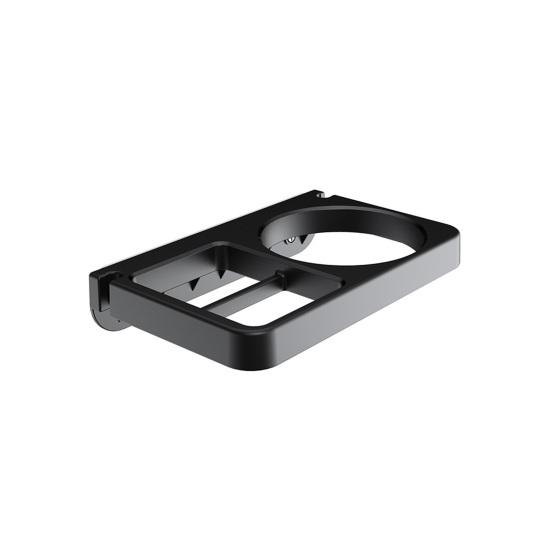 Suporte para secador de cabelo 2 em 1 montado na parede Fácil instalação Forte capacidade de carga Rack de secador de cabelo Suprimentos de banheiro
