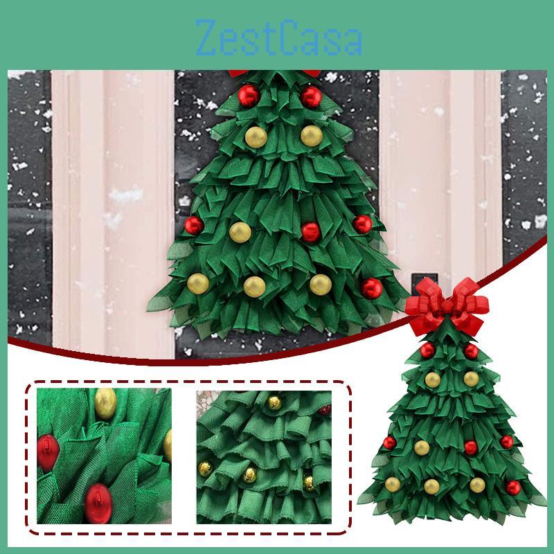 Exquisite Christmas Tree Wreath Farmhouse Ornament For Festive Home Decor