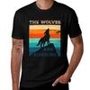 Boîte de Délices Les Loups Courent T-shirt Style Travail T-shirt Décontracté
