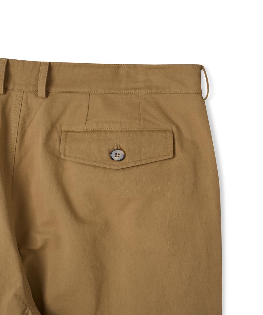 HEAVYI Heavy Cotton One-Pleat Pants_Beige