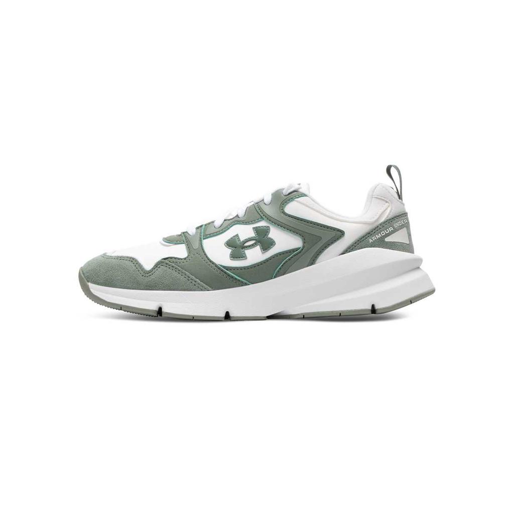 Under Armour Suede Forge Comfortable Simple Versatile Low-Top Lifestyle Casual Shoes Unisex Sneaker White Green 6003967-101