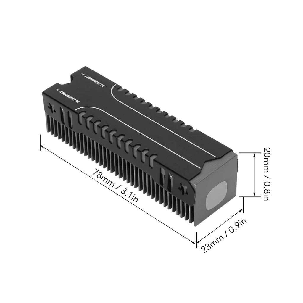 M.2 2280 SSD Heatsink, Heat Sink with Thermal Pad Mg Aluminium Alloy Cooler for PC PCIE NVME M2 SSDM.2 38 Cooling Fins Multi Channel Base Powerful