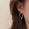 Female Aloof Style Simple and Versatile Temperament Heart Earrings
