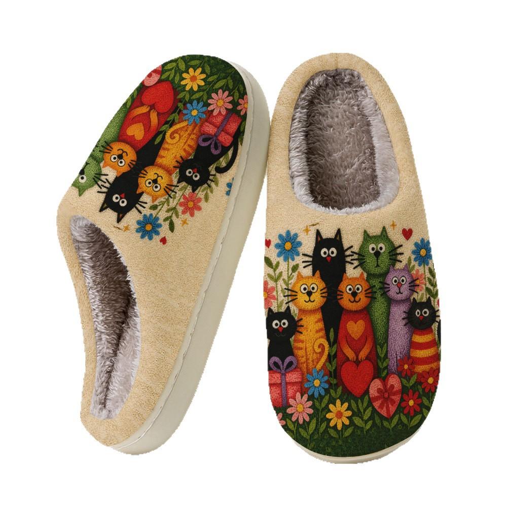 Casual Cotton Shoes - Cute Cartoon Home Slippers for Both Men and Women