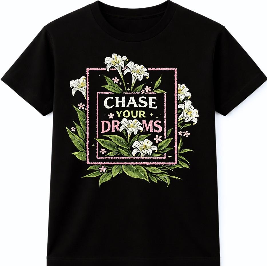 Motivational Quote T Shirt Floral Inspirational Positive Mindset Graphic Tee L
