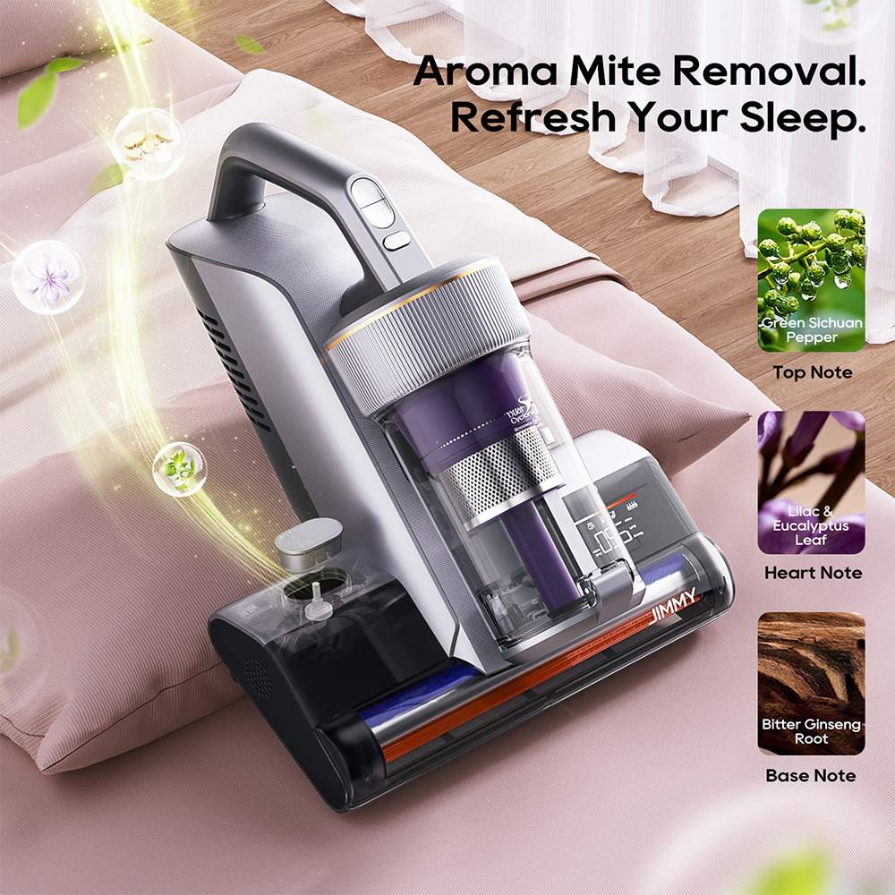 JIMMY BX8 Pro Mattress Vacuum Cleaner – 17 kPa Suction, 65°C Graphene Heating, UV Mite Elimination, Aroma Diffusion