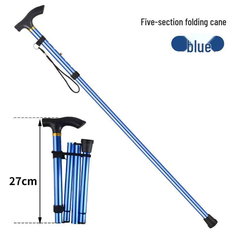 Aluminum Alloy Telescopic Hiking Poles, Folding Off-Road Walking Sticks for Outdoor Use and Elderly Support