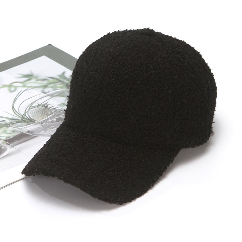 Winter Women's Plush Baseball Cap Warm In Autumn and Winter Solid Color Duck Tongue Hat