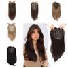 Toupee Straight Topper Capelli Frangia a Riga Centrale Frangia Estensione Capelli Topper per Capelli per Donne