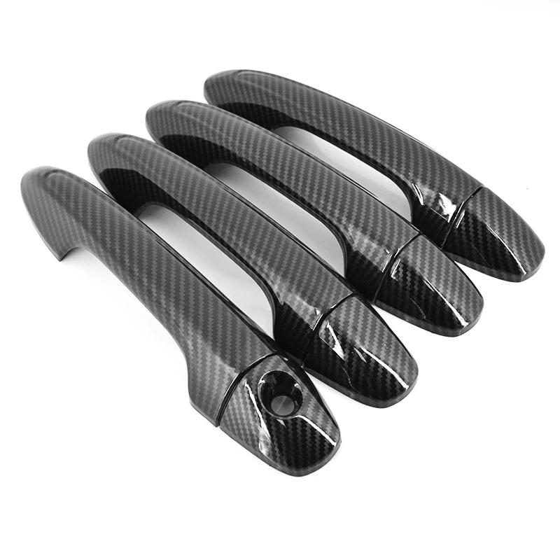 Car Decoration Door Bowl Handle Cover For Toyota Hilux Revo Rogue Rocco Invincible 2016- Carbon Fiber Cars Accessories