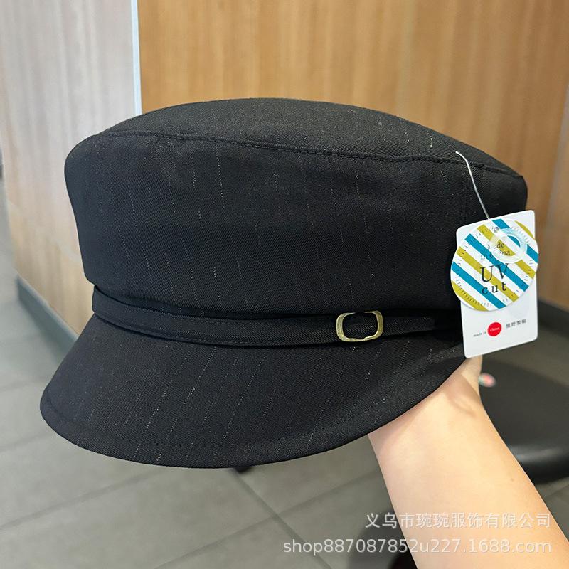 New Light Luxury Cap Spring and Autumn Fashion Chain British Retro Painter Hat Women's Casual Versatile Newsboy Hat