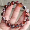 Natural Red Limonite Quartz Trendy Strand Bracelet Rare Stretch Yellow Phantom Round Beads Women Men Jewelry AAAAA