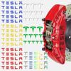 15pcs/27pcs Car Brake Caliper Sticker for Model 3 X Model S Y Roadster P75D P85D P90D P100D Auto Handle Side Emblem