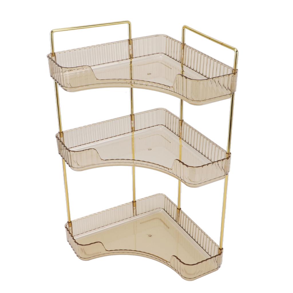 3 Tier Makeup Shelf Organizer Easy Access Aesthetic Corner Bathroom Countertop Organizer for