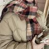 2025 Winter Red Plaid Imitation Cashmere Scarf - Warm Neck Warmer for Women & Couples