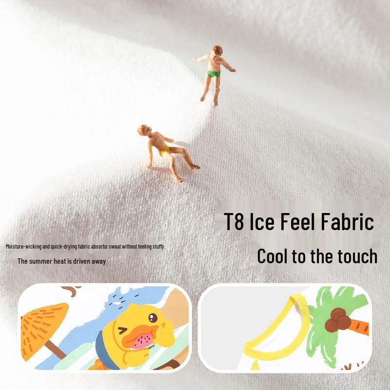 B.Duck Kids' Cartoon Ice-Cool Quick-Dry Short Sleeve T-Shirt