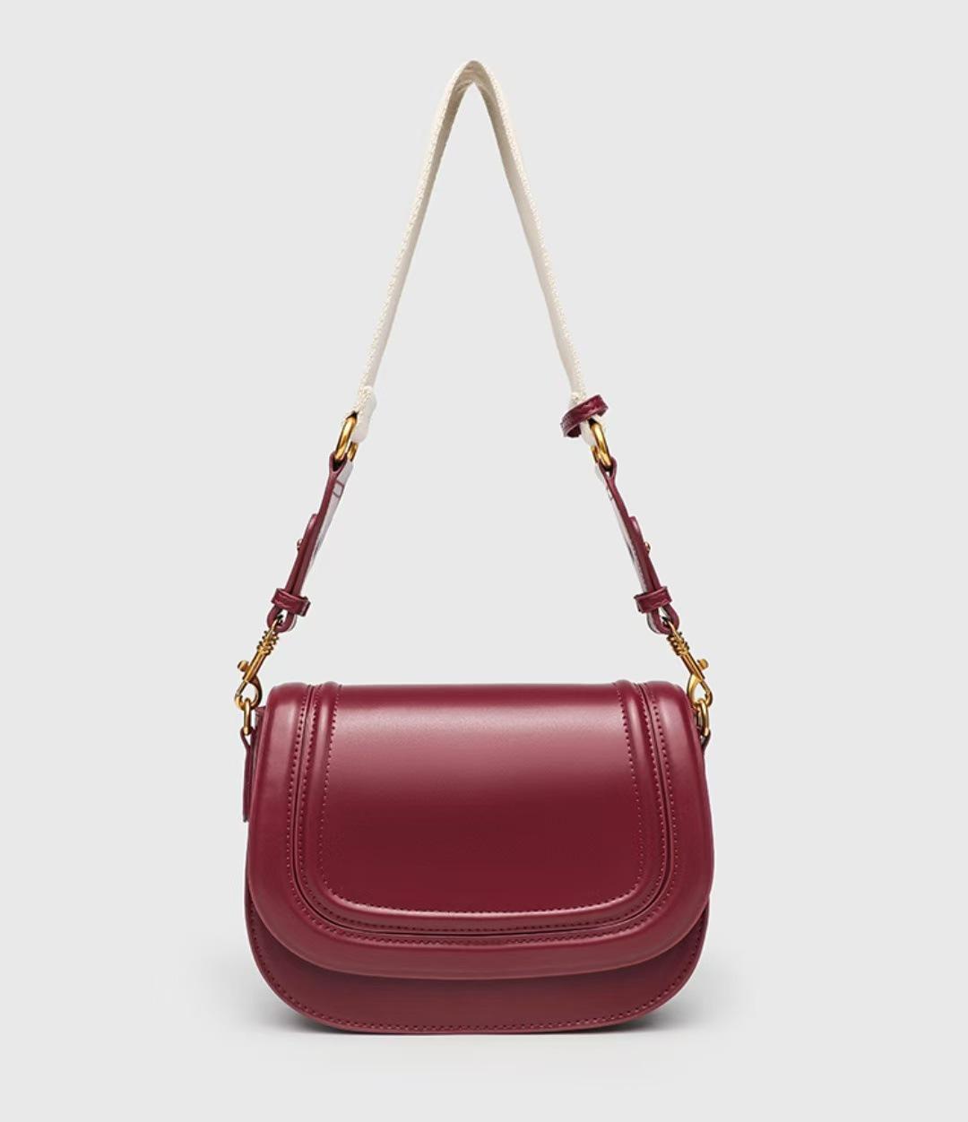 ZA Women s Saddle Bag: New, Hot Style, Fashionable & Versatile, Wide Strap, Color Block Canvas, Single Shoulder & Crossbody Bag