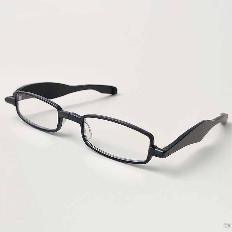 Latest Ultra-thin Reading Eyeglasses Rotating And Folding Portable Mini Elderly Eyeglasses Anti-blue Lightweight Hd 555 1.5