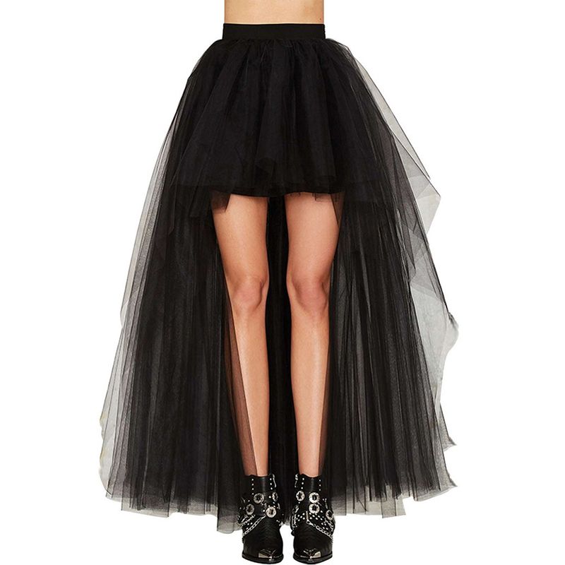 

Short Front and Long Back Fluffy Skirt Solid Short Front and Long Back Puffy Skirt Bean paste All yards