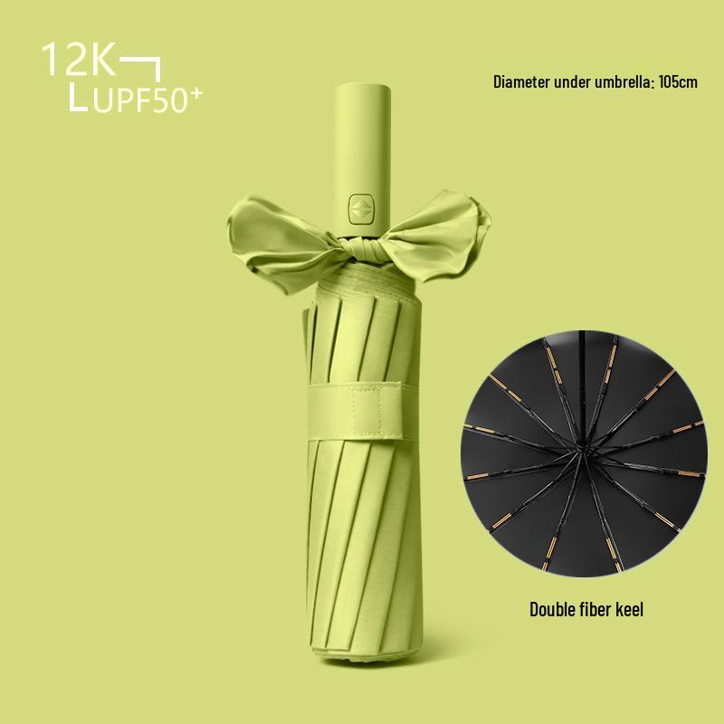 Dual-Use Automatic Folding Umbrella - Large Sunshade for Men & Women with Custom Logo and Sunscreen Protection.