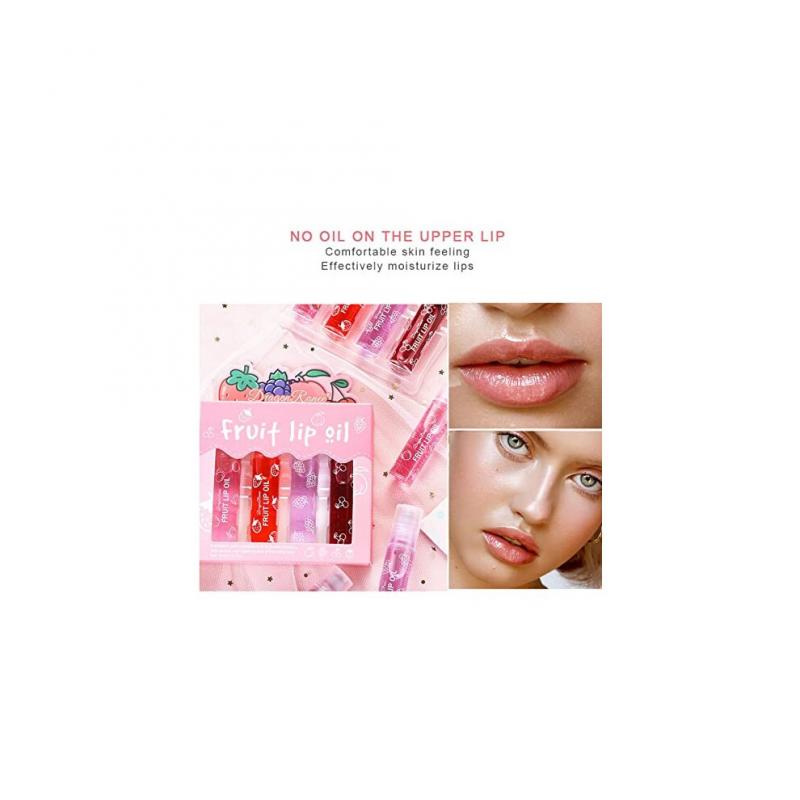 Lip Gloss Set,Moisturizing Lipgloss Set 4PCS Glitter Lip Gloss Clear Long Lasting Liquid Lipstick,Glossy Lip Make Up Lip Comfort Oil Transparent