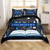 Cartoon Graffiti Bedding Set Back To School Duvet Cover For Kids Boys Girls BedroomMath Geometric Symbol Comforter Cover Twin
