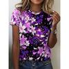Women's 3D T-Shirt Butterfly Graphic Print Summer Short Sleeve Casual Tops Street Fashion O Neck T-Shirt Oversized Female Clothing