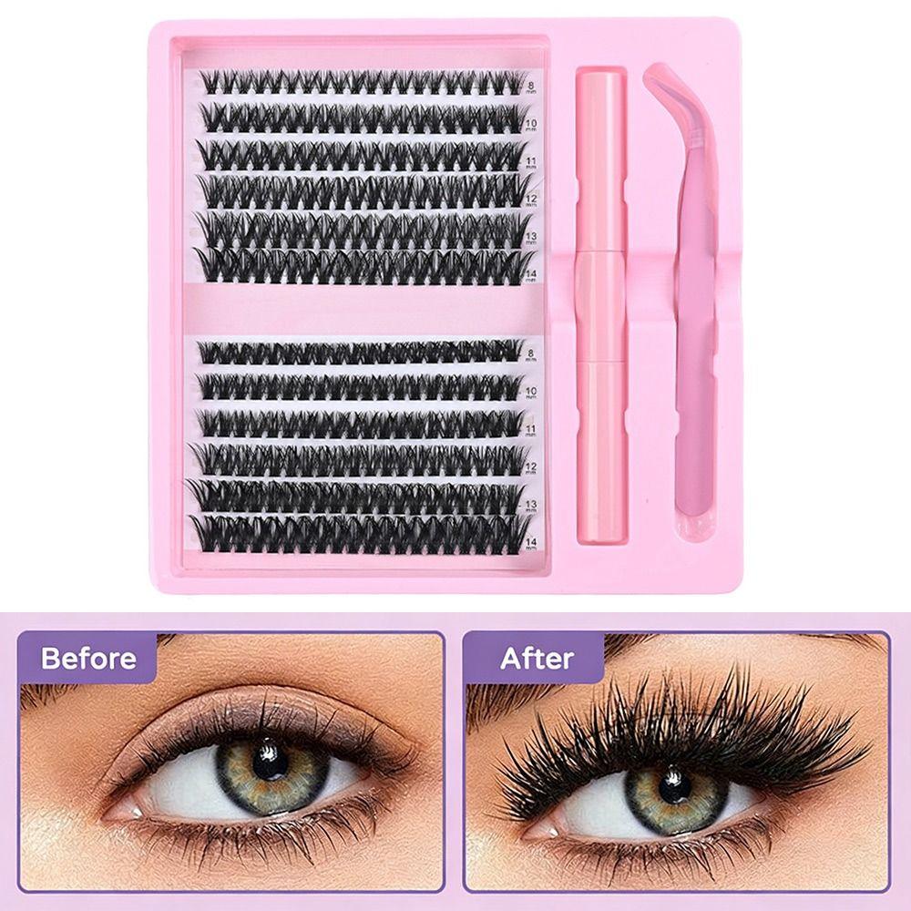 12 Rows Bond and Seal 3D Faux Mink Lash Wispy Style Fake Eyelash False Eyelashes  Eye Lash Extension