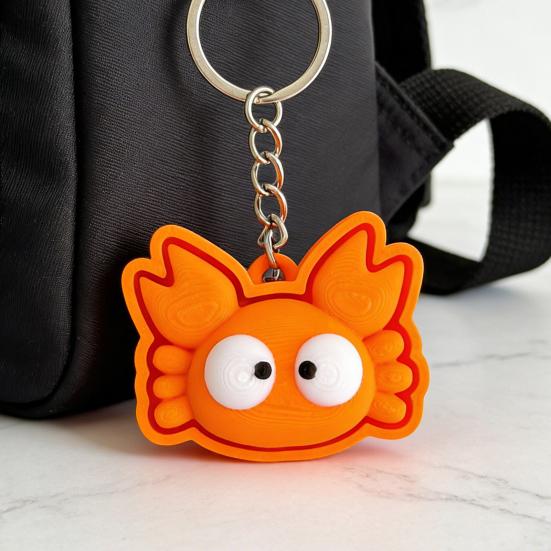 Keychain 3D Printing Sea Animal Design Turtle Crab Octopus Portable Pendant Decompression Stress Relief Key Chain