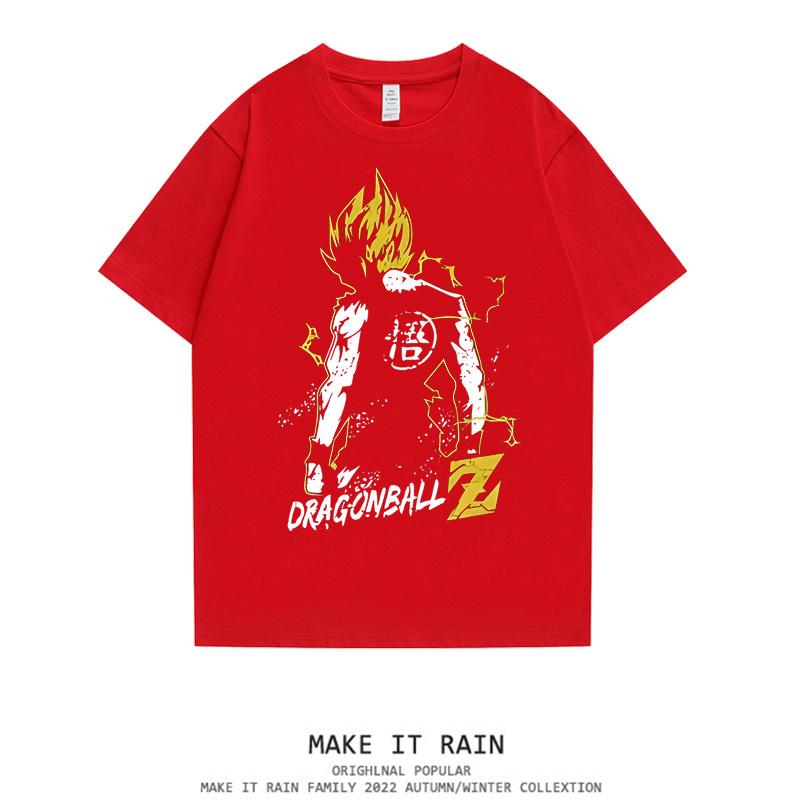 Japanese Cartoon Short-sleeved Animation Toriyama Mingqi Dragon Ball Wukong Harajuku Men's and Women's T-shirts Streetwear