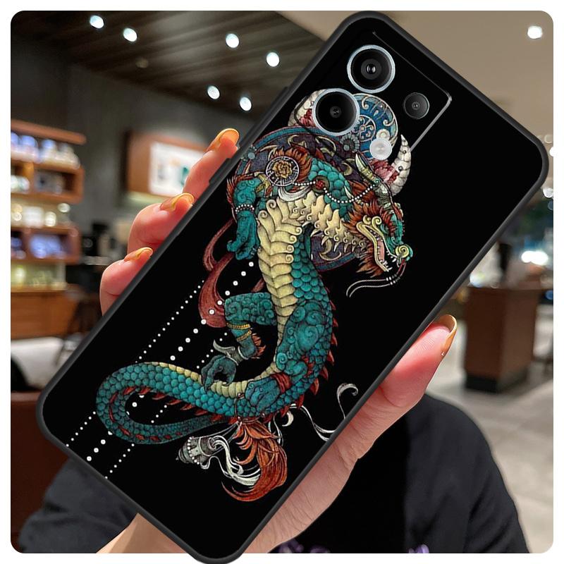 Fashion Chinese Dragon Case For Xiaomi Redmi Note 14 10 13 12 11 15 Pro Plus Cover For Redmi 15 15C 12C 13C 14C 10C