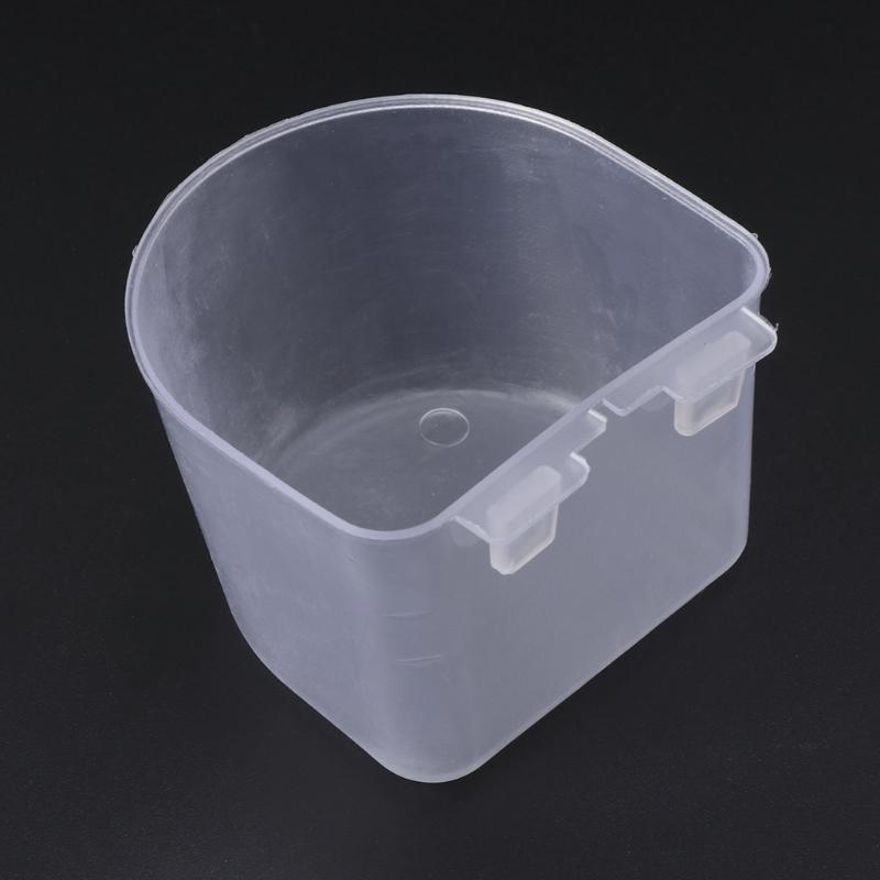5 Pieces Bird Feeding Cups Plastic Bowls Cage Hanging Dish for Finch Canary