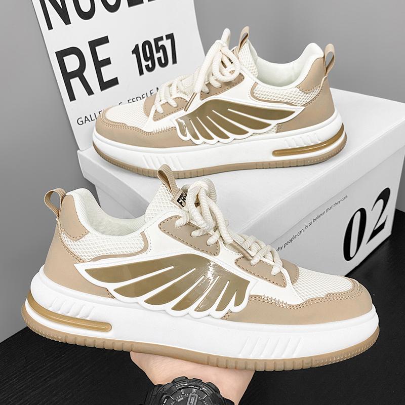 H Spring outdoor sports and leisure versatile men s shoes board shoes, white gray white black, Mika 39