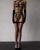 Sexy Leopard Exotic Lingerie Set Sensual Outfits Delicate Bandage Hollow Push Up Bra Thong Garter Belt Stockings Underwear