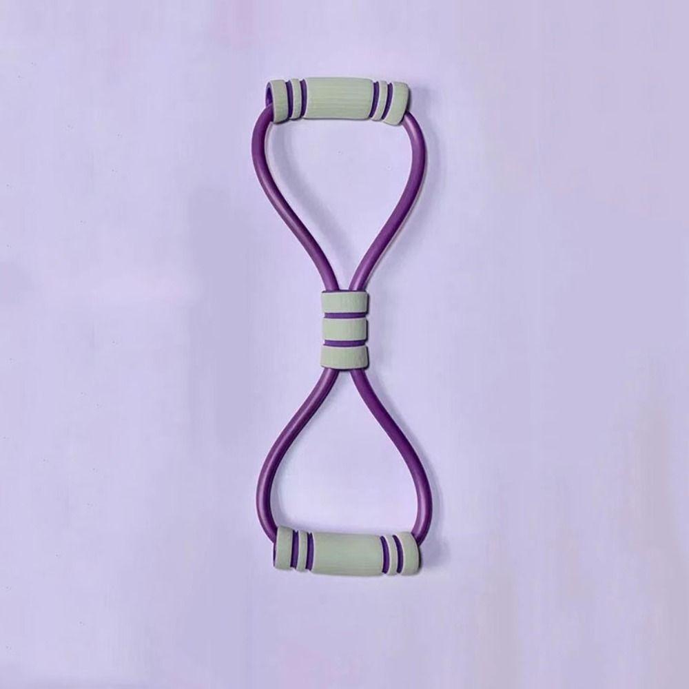 

Elongated 8-shaped Stretcher Bolded Tension Rope Durable Yoga Elastic Band Shoulder Opening 12mm фиолетовый