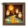 Halloween Ornaments Lighted Frame Ornaments, Light Up Shadow Box, Warm Holiday Table Atmosphere LED Lights for Home Living Room Bedroom Decor