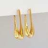 18k Gold Electroplated Geometric Water Drop Earrings - European & American Fashion