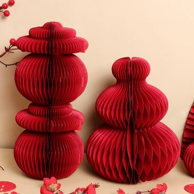 3D Honeycomb Balls Table Centerpiece Spring Festival Table Topper Christmas Honeycomb Ornaments Chinese New Year Wedding Decor