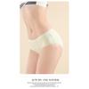 Women Girls Pure Cotton Mid Waist Breathable Antibacterial Solid Brief Underwear