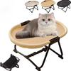 , Letto Rialzato Pieghevole Raffreddante per Gatti da Interno con Telaio Metallico Portatile Traspirante Rete Antiscivolo Culla Piattaforma Sonno per Cani Gatti