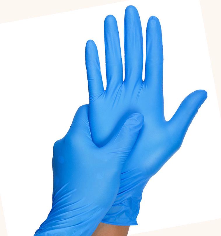 Nitrile Disposable Gloves - Food Safe, Acid & Alkali Resistant, Wear-Resistant for Household and Dishwashing Tasks.