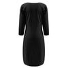 Women's Casual Fashion Color Loose Long Sleeves Pocket Shirt Dress