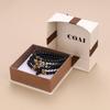 COAI Evil Eye Matte Onyx Tiger Eye Bracelet Necklace for Men and Women 108-Bead