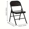 4pcs All-steel Metal Backrest Folding Chairs Portable Home Living Room Dormitory Office Fold Chairs Macaron-color Outdoor Chairs